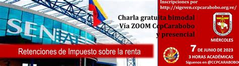 CHARLA GRATUITA BIMODAL SENIAT Retenciones De Impuesto Sobre La Renta