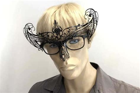 Libellula Glass Masquerade Masks For Attaching To Spectacles Just Posh Masks