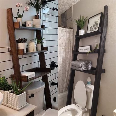 Over The Toilet Storage Leaning Bathroom Ladder Artofit