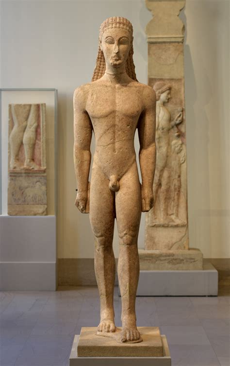 Kouros A Funerary Statue New York Metropolitan Museum Of Art