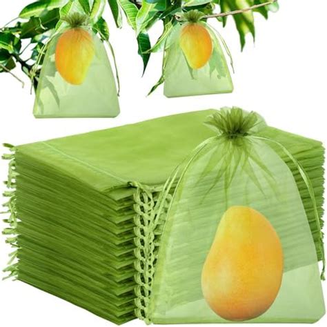 Amazon Unves Pcs Fruit Protection Bags X Inch Drawstring