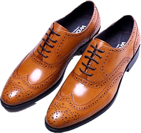 YOWAX Zapatos Brogue Para Hombre Oxfords Derby Con Cordones De Cuero