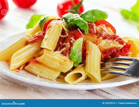 Penne Pasta with a Bolognese Sauce. Stock Photo - Image of ingredient ...