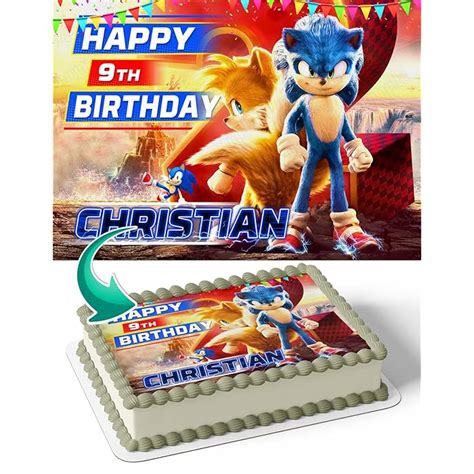 Buy CAKECERY Sonic The Hedgehog II 2022 KL Edible Cake Image Topper