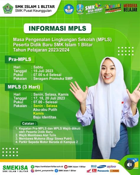 Pengumuman Jadual Pra Mpls Dan Mpls Ppdb Smk Islam Blitar