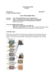 Understanding Metamorphic Rocks Lab Guide Course Hero