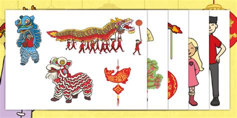 Dragons In The City Chinese New Year Story Cut Outs