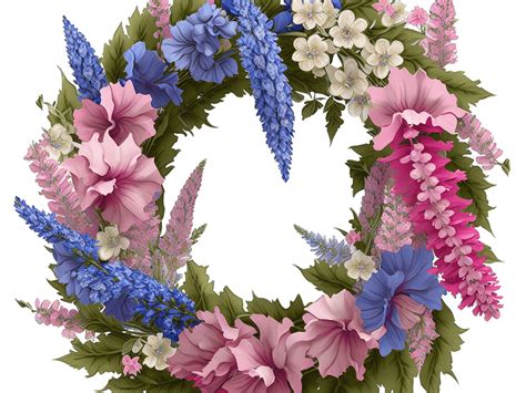 Lavender Wreath Designs Themes Templates And Downloadable Graphic