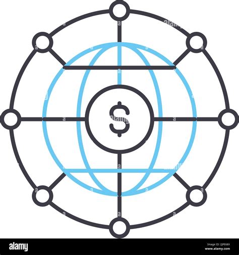 Global Economics Line Icon Outline Symbol Vector Illustration