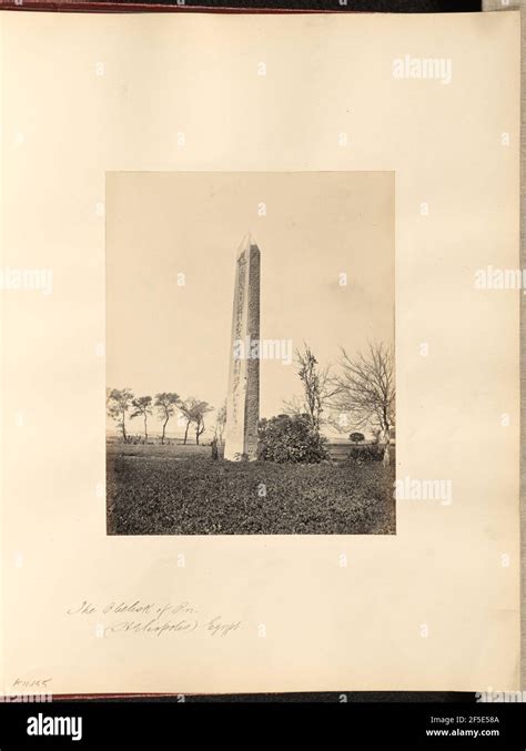 The Obelisk Of On Heliopolis Egypt Francis Frith English 1822