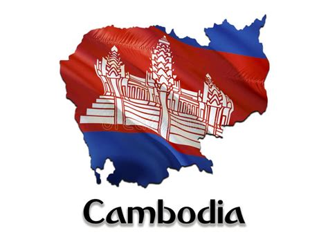 Cambodia Phnom Penh Capital City Pinned On Political Map Stock