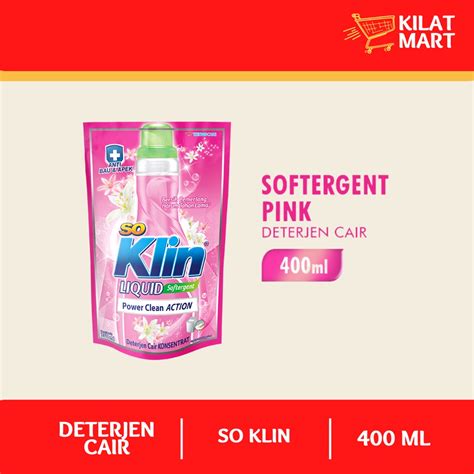 Jual Soklin Liquid 400 Ml Power Clean Action Deterjen Sabun Cuci Baju So Klin 400ml Shopee