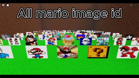 All Mario Images Id In Roblox Youtube