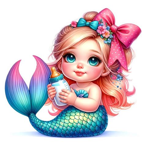 Baby Mermaid Clipart 10 High Quality S Cute Baby Mermaid Clipart