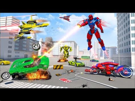 Flying Jet Robot Car Transform Games Fighting Mode Android Games