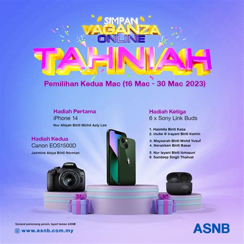 Asnb On Twitter Tahniah Pemenang Pemilihan Kedua Bulan Mac