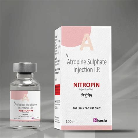 Atropin Sulphate Injection Vet, Prescription, Treatment: Antidote at Rs 450 in Ludhiana