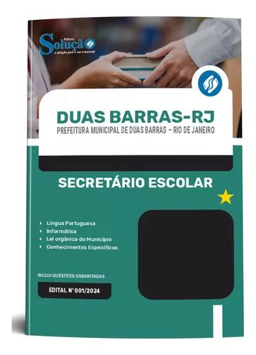 Apostila Duas Barras Rj Secret Rio Escolar Editora Solu O