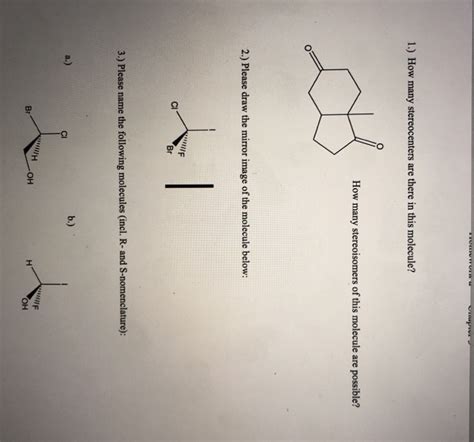 Solved 1.) How many stereocenters are there in this | Chegg.com 