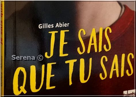 J Ai Lu Je Sais Que Tu Sais De Gilles Abier