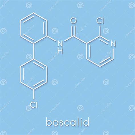 Boscalid Fungicide Molecule Skeletal Formula Stock Illustration