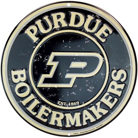 Wholsale Round Aluminum Sign - Purdue Boilermakers