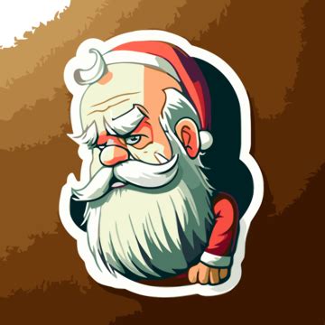 Clipart De Design De Adesivo De Papai Noel Dos Desenhos Animados Vetor