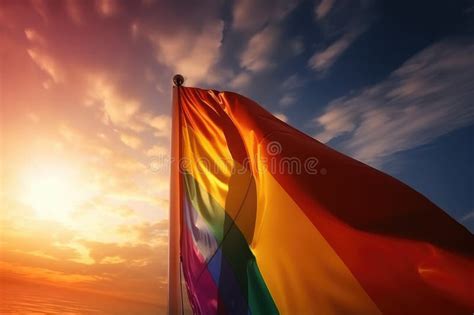 LGBT Rainbow Background LGBTQ Gay Pride Rainbow Flag Background Generative AI Stock
