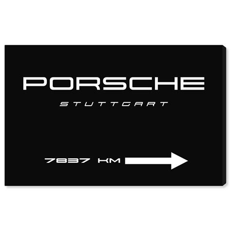 Oliver Gal Prints Fast 911 Road Sign Night - Graphic Art on Canvas