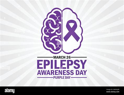 Epilepsy Awareness Day Purple Day Holiday Concept Template For