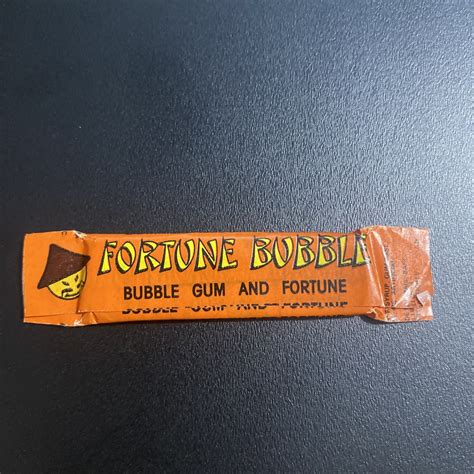 Vintage 1987 Rare Fortune Gum Albert & Sons One Stick FORTUNE BUBBLE