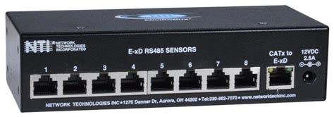 E-RJ8-RS485 | 8-port RJ45 RS485 Sensor Port Hub | Network Technologies ...