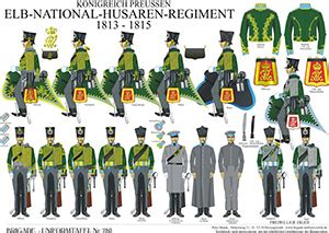 Tafel 280 Königreich Preußen Elb National Husaren Regiment 1813 1815