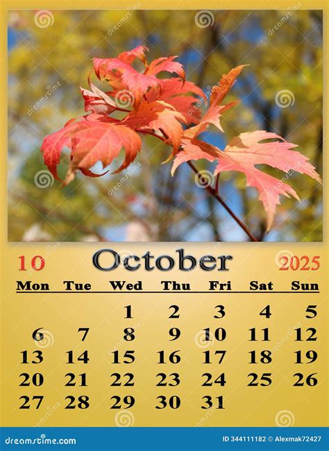 October 2025 Template - Calendar 2025 Year Design, Desk Calendar 2025