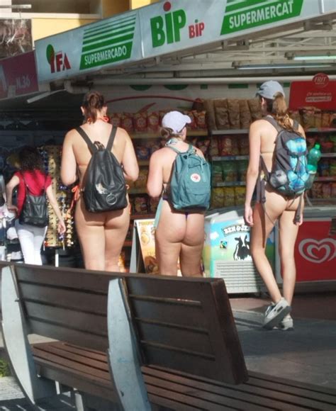 Three Tourists Walking Half Naked Around The Streets Spark Outrage In