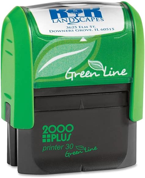 Amazon Cosco Plus Green Line Self Inking Stamp Office