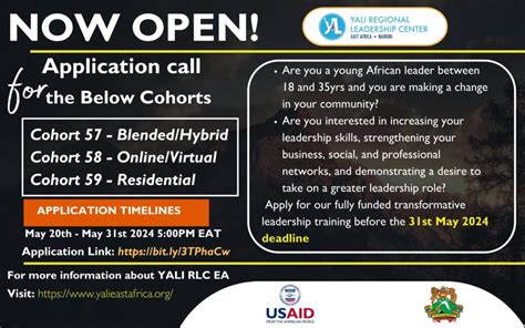 Call For Applications Yali East Africa Regional Leadership Cohorts