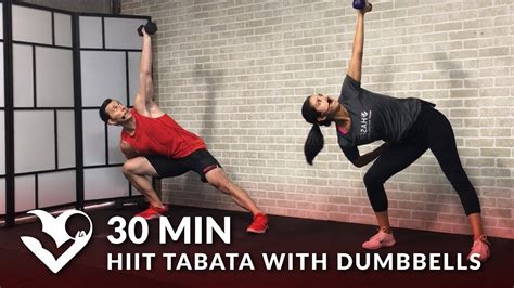 30 Minute HIIT Tabata Workout With Weights At Home Total Body