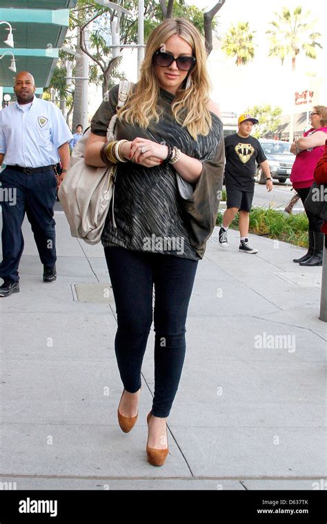 Hilary Duff Shows Off Her Growing Baby Bump While Out Shopping In