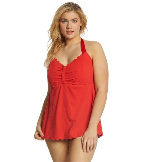 Jessica Simpson Plus Size Under The Sea Retro One Piece Swimsuit At