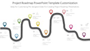 Free Download Project Roadmap PowerPoint Template Customization