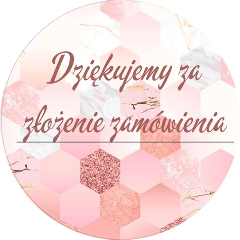 Naklejki DZIĘKUJEMY ZA ZŁOŻENIE ZAMÓWIENIA E Plumeria pl