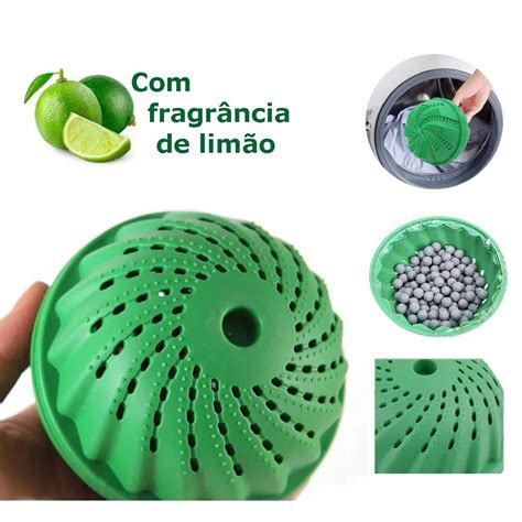 Coletor de Pelos e Fiapos Clean Ballz Bola Mágica Lava Roupas Ecológica