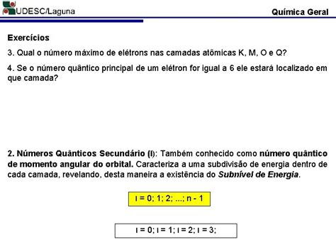 Qumica Geral Unidade Nmeros Qu Nticos Prof