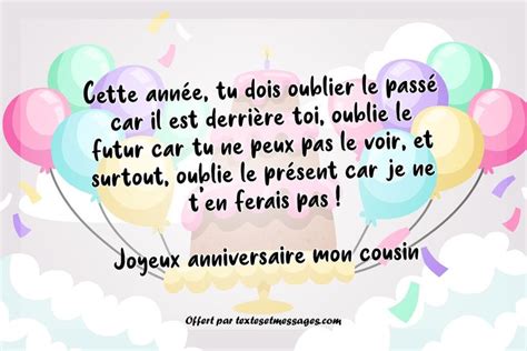 Textes Et Messages Anniversaire Humoristiques Et Dr Les Pour Son Cousin