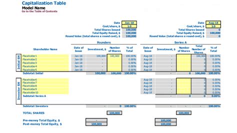 Capitalization Table