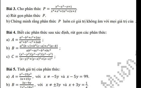 Bài 3 Cho phân thức P x x³ x 1 x4 x³ 3x² 2x 2 a Rút gọn phân thức