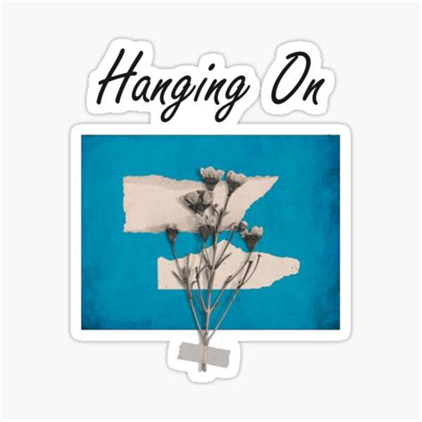 "Hanging On Aesthetic Floral Design" Sticker for Sale by Belledesigns-xo | Redbubble