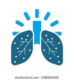 Lung Disease Pneumonia Icons Sets Such Stock Vector Royalty Free