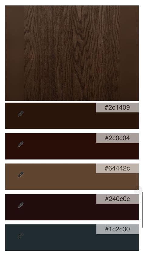 Graphic Wood Color Chart